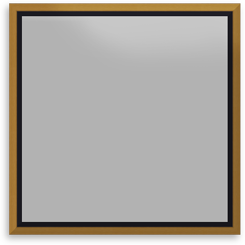 GOLD BLACK 1.5 Inch SQUARE Canvas Modern Floating Frame