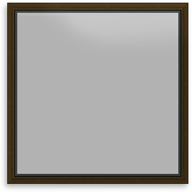 WALNUT 1.5 Inch SQUARE Canvas Modern Floating Frame