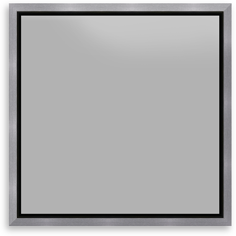 SILVER 1.5 Inch SQUARE Canvas Modern Floating Frame