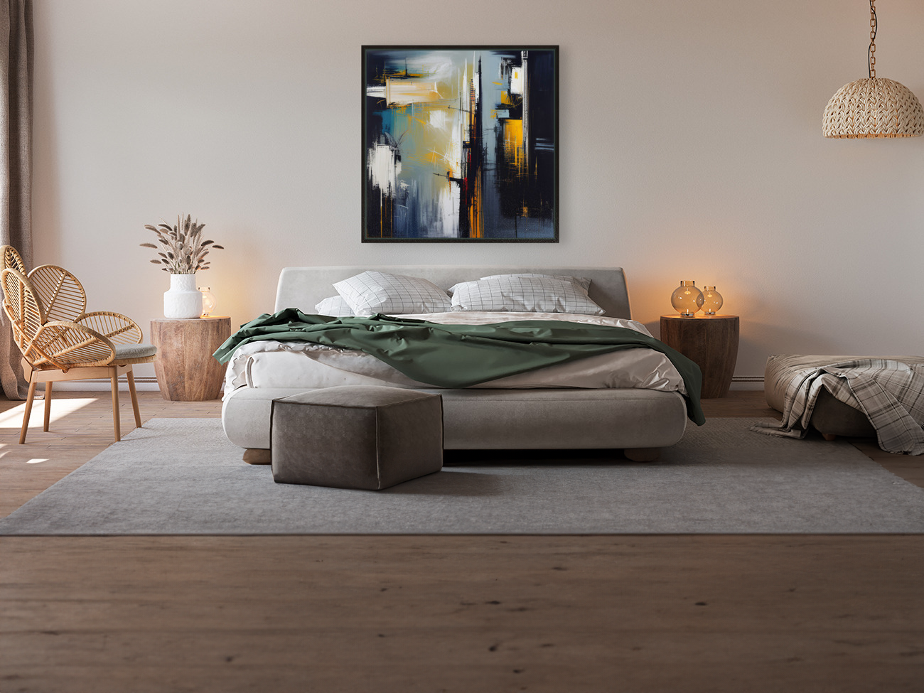 Giclée Stretched Canvas Print with Black Frame