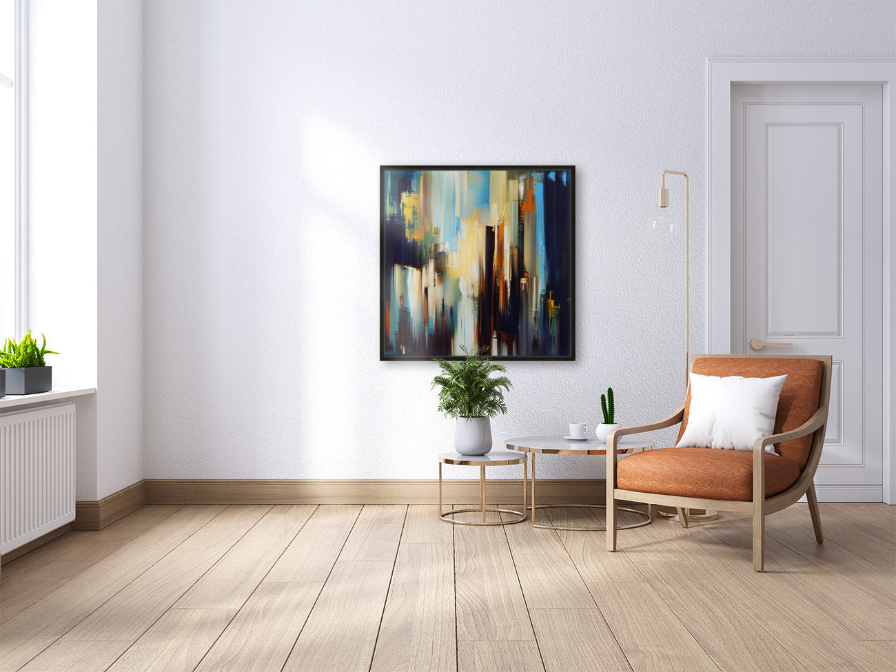 Vibrant Colors Emerging from Darkness on Modern Abstract Wall Art
